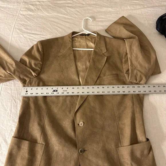 Vintage The Academy Award Clothes Halston Suede Sports Coat Blazer Jacket Sz Xl